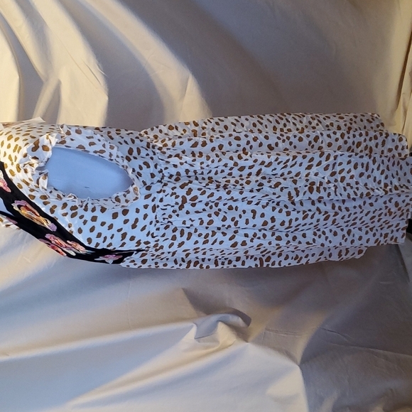 Kirundo Summer Leopard Mini Dress SZ LG - Picture 4 of 11